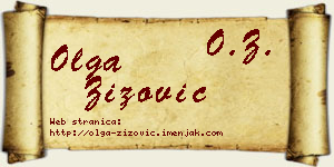 Olga Žižović vizit kartica